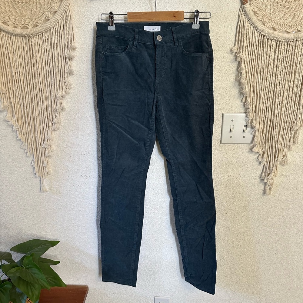 Loft dusty teal corduroy pants NEW size 2